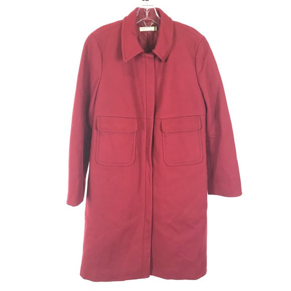 USED Size Large J. Crew Wool Blend Full Zip Coat - Picture 1 of 4